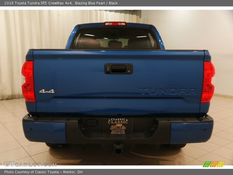 Blazing Blue Pearl / Black 2016 Toyota Tundra SR5 CrewMax 4x4