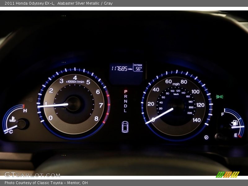 Alabaster Silver Metallic / Gray 2011 Honda Odyssey EX-L