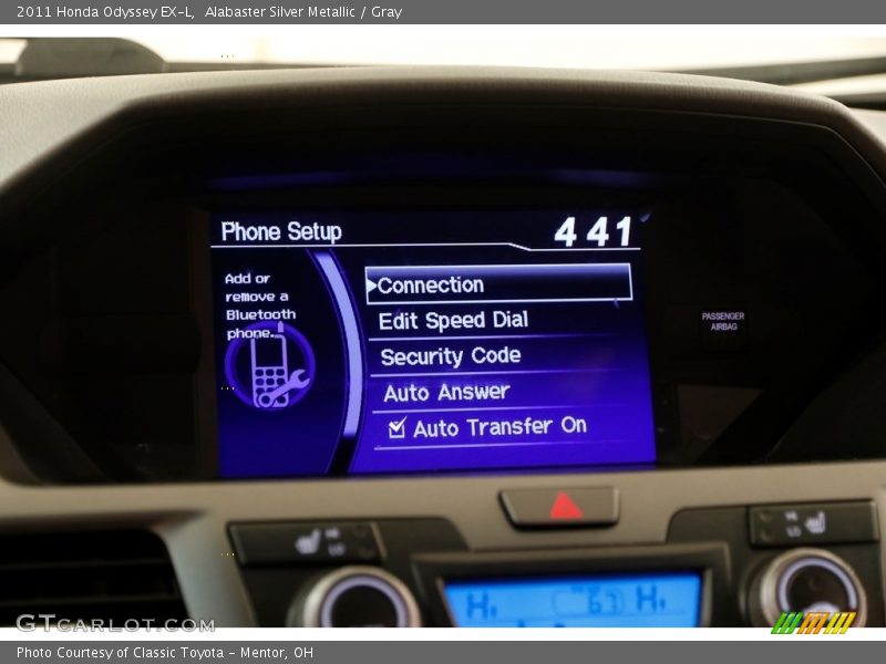 Alabaster Silver Metallic / Gray 2011 Honda Odyssey EX-L
