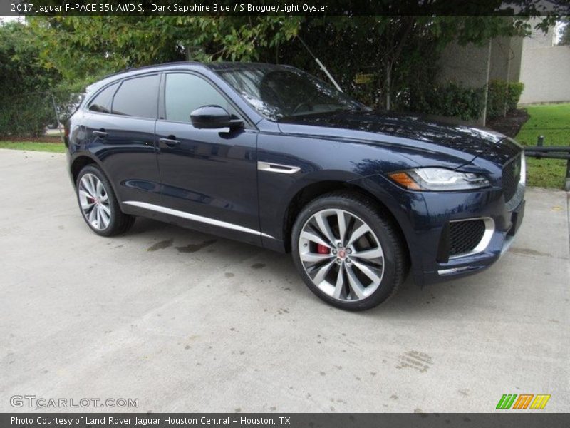 Dark Sapphire Blue / S Brogue/Light Oyster 2017 Jaguar F-PACE 35t AWD S