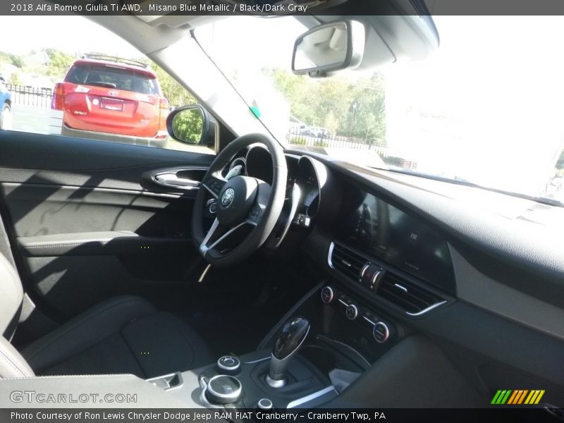 Misano Blue Metallic / Black/Dark Gray 2018 Alfa Romeo Giulia Ti AWD