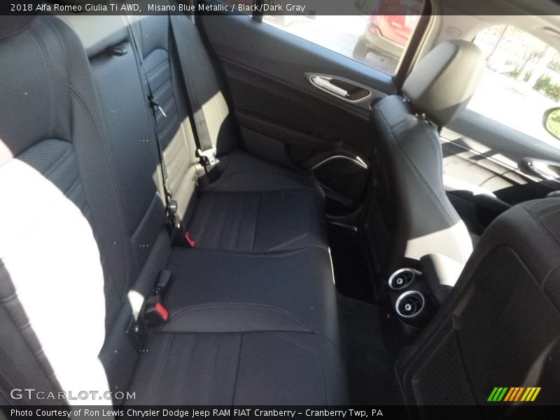 Misano Blue Metallic / Black/Dark Gray 2018 Alfa Romeo Giulia Ti AWD