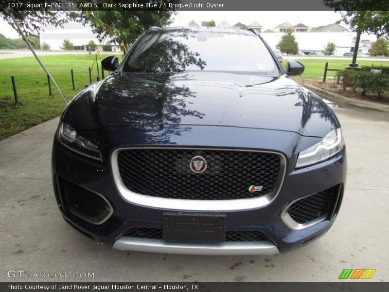 Dark Sapphire Blue / S Brogue/Light Oyster 2017 Jaguar F-PACE 35t AWD S