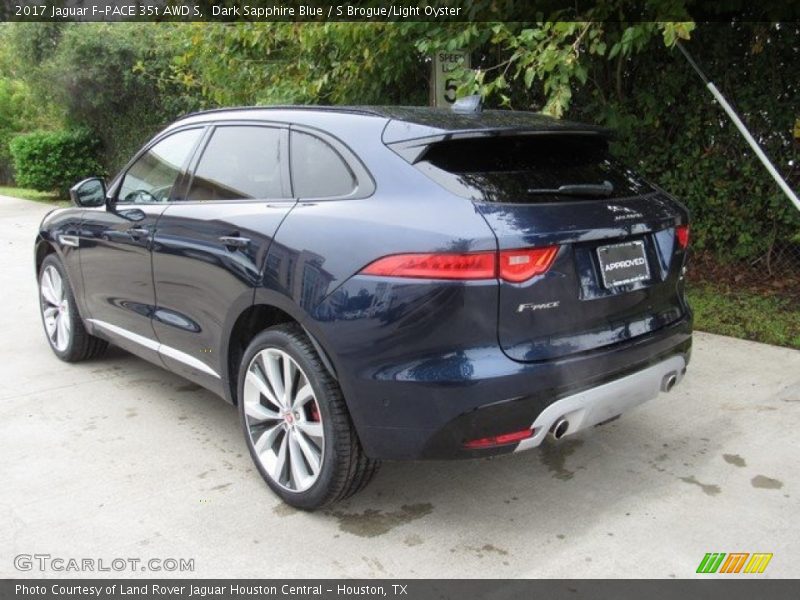 Dark Sapphire Blue / S Brogue/Light Oyster 2017 Jaguar F-PACE 35t AWD S