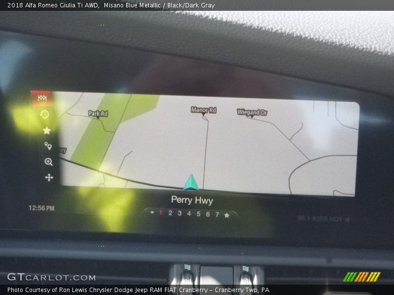 Navigation of 2018 Giulia Ti AWD