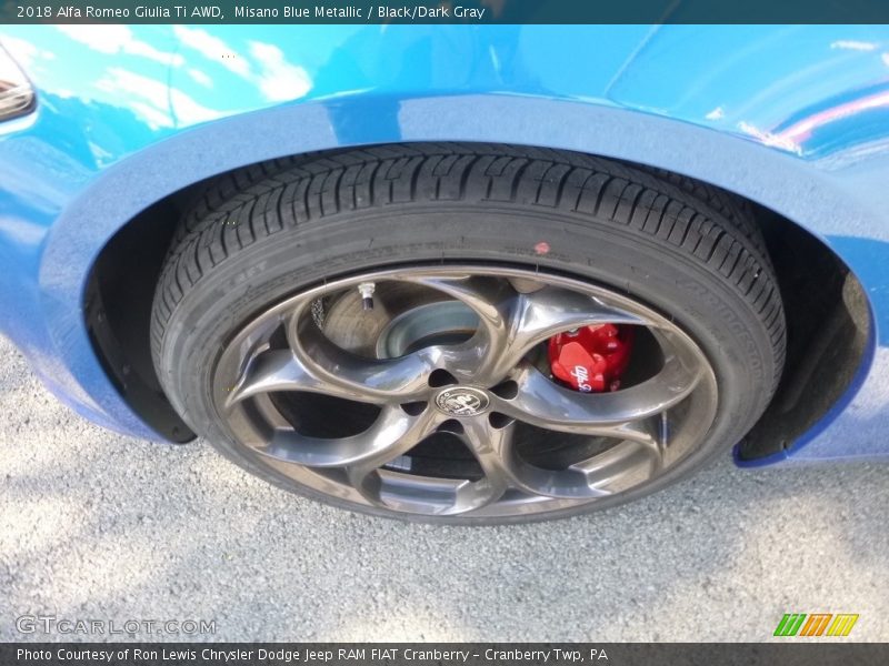 Misano Blue Metallic / Black/Dark Gray 2018 Alfa Romeo Giulia Ti AWD