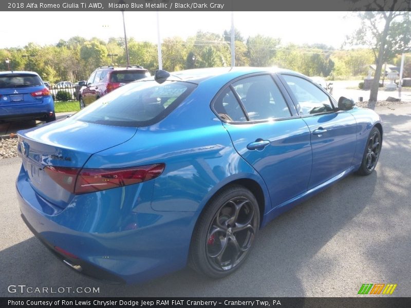 Misano Blue Metallic / Black/Dark Gray 2018 Alfa Romeo Giulia Ti AWD