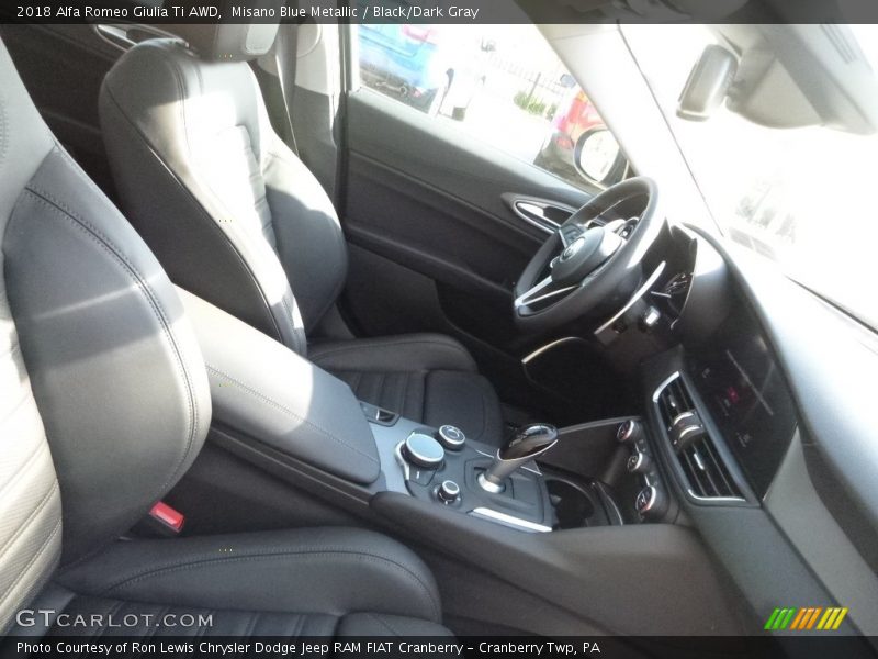 Misano Blue Metallic / Black/Dark Gray 2018 Alfa Romeo Giulia Ti AWD
