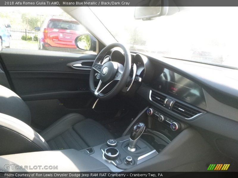 Misano Blue Metallic / Black/Dark Gray 2018 Alfa Romeo Giulia Ti AWD