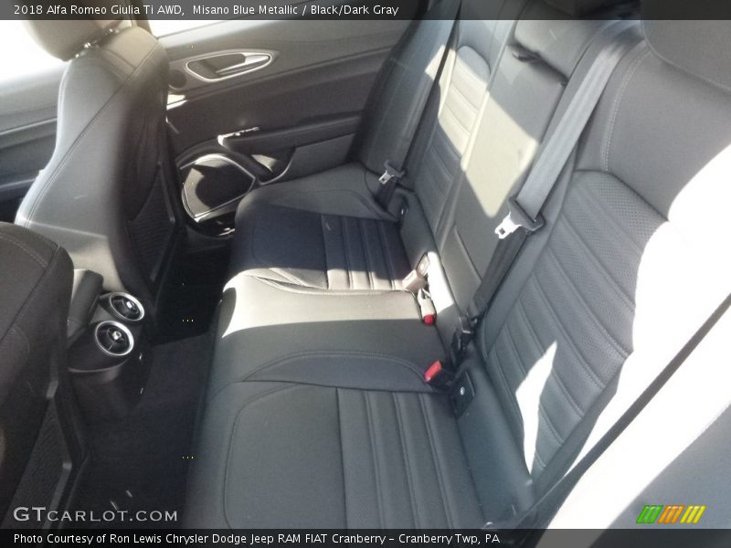 Misano Blue Metallic / Black/Dark Gray 2018 Alfa Romeo Giulia Ti AWD
