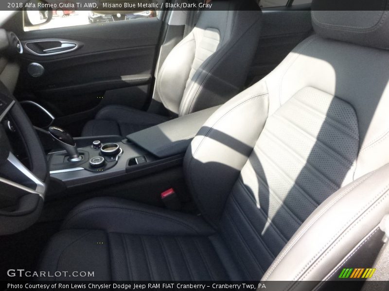 Misano Blue Metallic / Black/Dark Gray 2018 Alfa Romeo Giulia Ti AWD