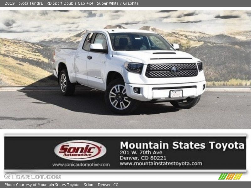Super White / Graphite 2019 Toyota Tundra TRD Sport Double Cab 4x4