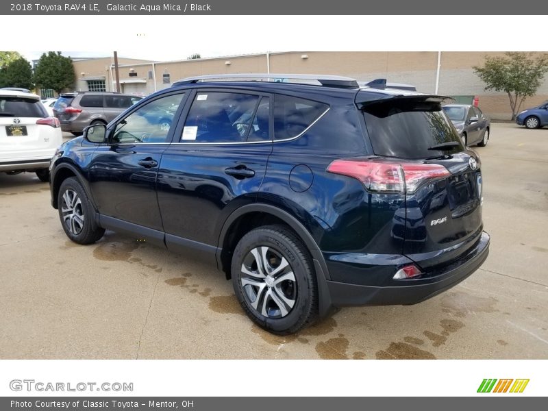 Galactic Aqua Mica / Black 2018 Toyota RAV4 LE