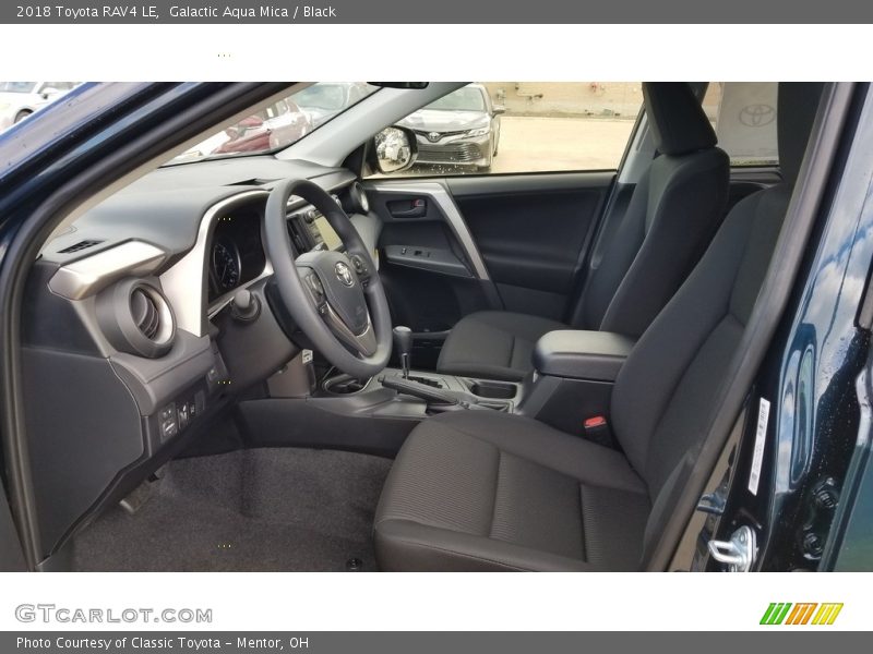 Galactic Aqua Mica / Black 2018 Toyota RAV4 LE