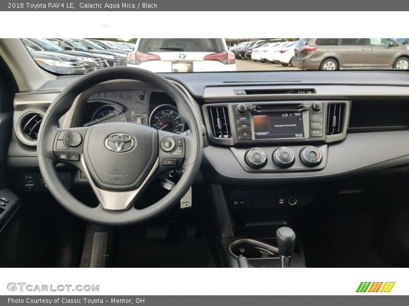 Galactic Aqua Mica / Black 2018 Toyota RAV4 LE