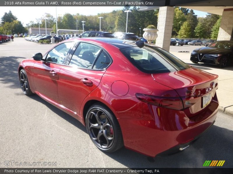 Rosso (Red) Competizione Tri-Coat / Black/Dark Gray 2018 Alfa Romeo Giulia Ti AWD
