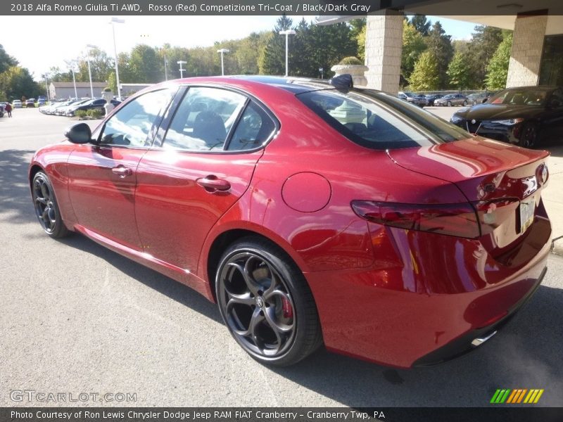 Rosso (Red) Competizione Tri-Coat / Black/Dark Gray 2018 Alfa Romeo Giulia Ti AWD