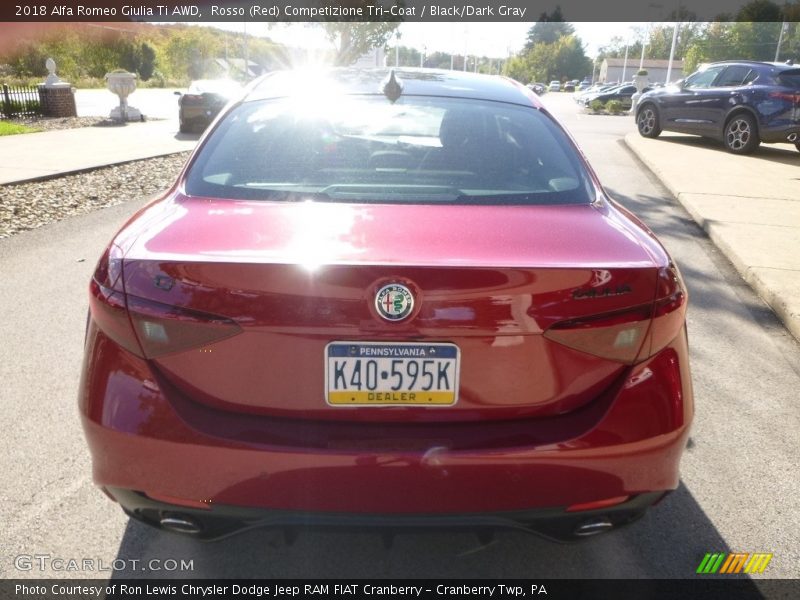 Rosso (Red) Competizione Tri-Coat / Black/Dark Gray 2018 Alfa Romeo Giulia Ti AWD
