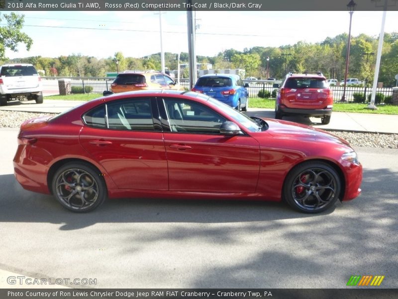 Rosso (Red) Competizione Tri-Coat / Black/Dark Gray 2018 Alfa Romeo Giulia Ti AWD