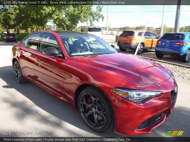 Rosso (Red) Competizione Tri-Coat / Black/Dark Gray 2018 Alfa Romeo Giulia Ti AWD