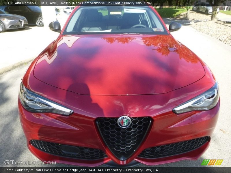 Rosso (Red) Competizione Tri-Coat / Black/Dark Gray 2018 Alfa Romeo Giulia Ti AWD