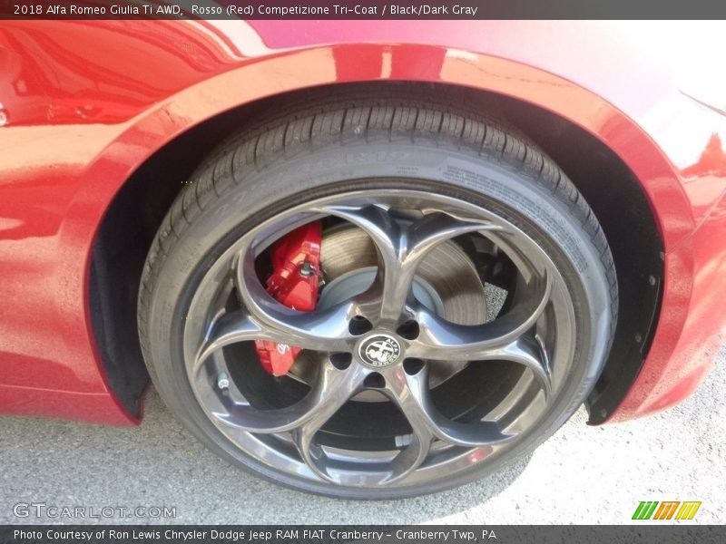 Rosso (Red) Competizione Tri-Coat / Black/Dark Gray 2018 Alfa Romeo Giulia Ti AWD