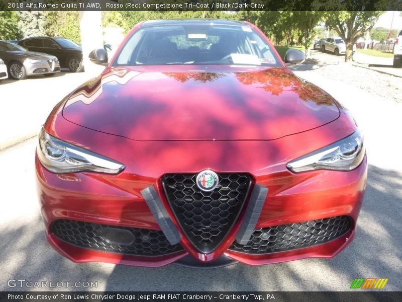 Rosso (Red) Competizione Tri-Coat / Black/Dark Gray 2018 Alfa Romeo Giulia Ti AWD