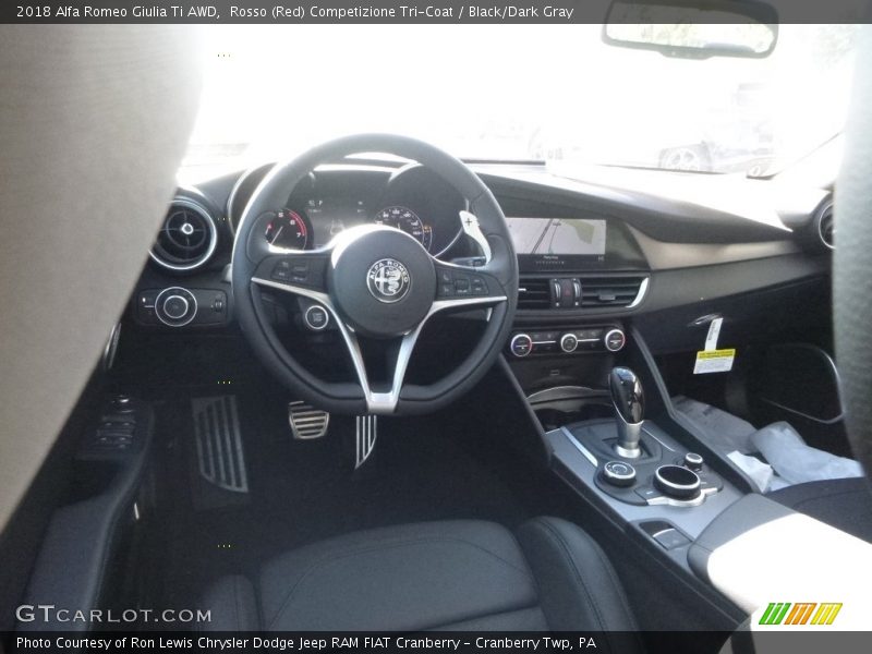 Rosso (Red) Competizione Tri-Coat / Black/Dark Gray 2018 Alfa Romeo Giulia Ti AWD