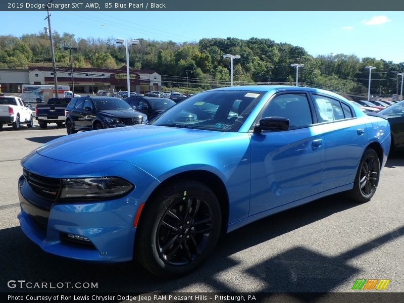 B5 Blue Pearl / Black 2019 Dodge Charger SXT AWD