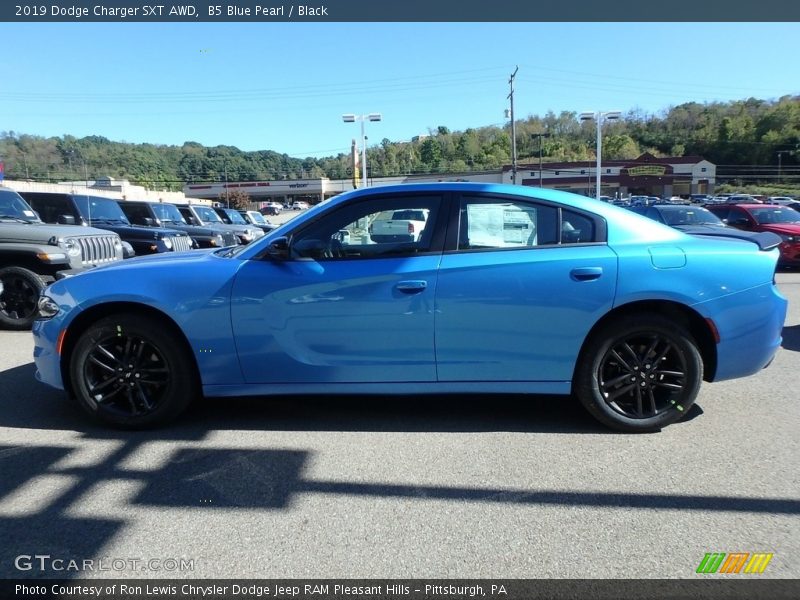 B5 Blue Pearl / Black 2019 Dodge Charger SXT AWD