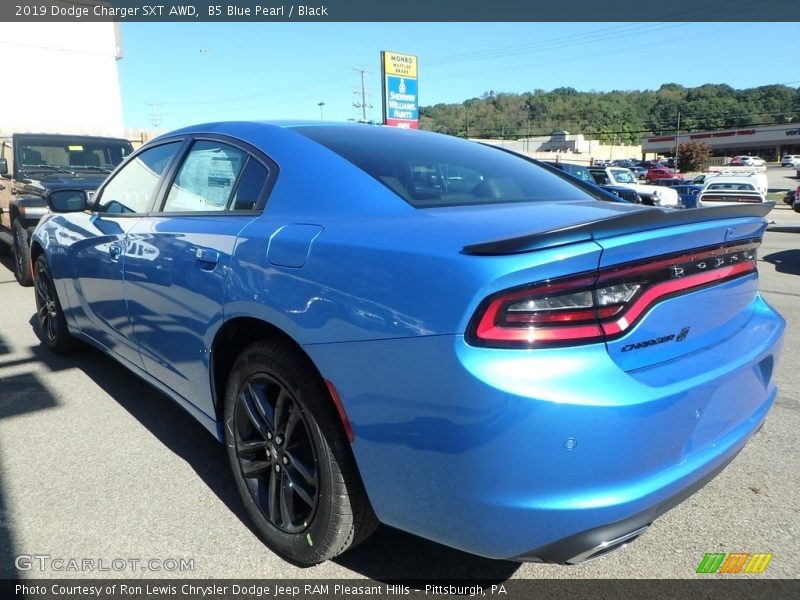 B5 Blue Pearl / Black 2019 Dodge Charger SXT AWD