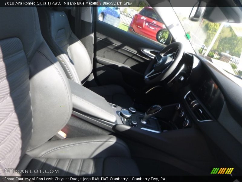 Misano Blue Metallic / Black/Dark Gray 2018 Alfa Romeo Giulia Ti AWD