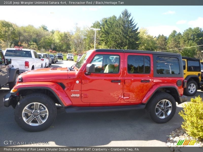 Firecracker Red / Black/Heritage Tan 2018 Jeep Wrangler Unlimited Sahara 4x4