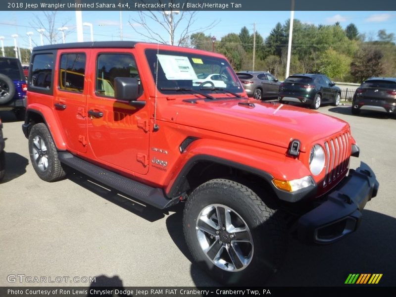 Firecracker Red / Black/Heritage Tan 2018 Jeep Wrangler Unlimited Sahara 4x4