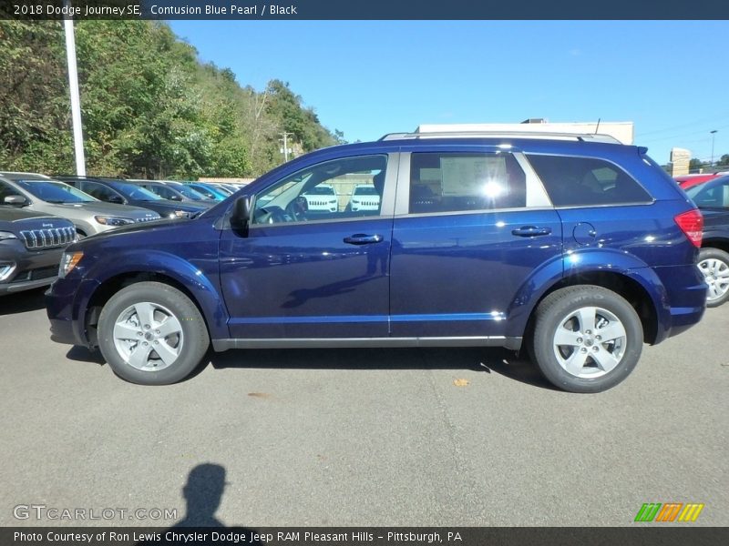 Contusion Blue Pearl / Black 2018 Dodge Journey SE