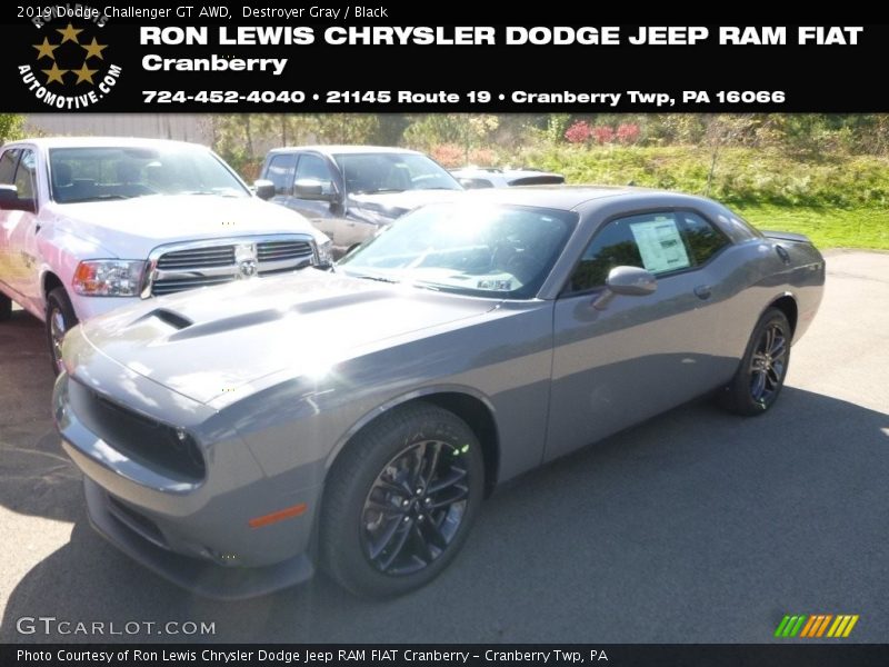 Destroyer Gray / Black 2019 Dodge Challenger GT AWD