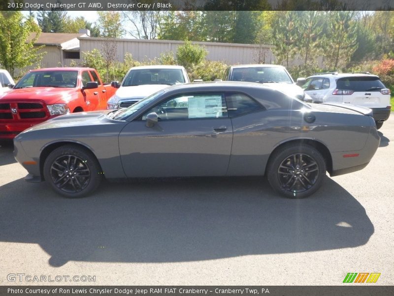 Destroyer Gray / Black 2019 Dodge Challenger GT AWD