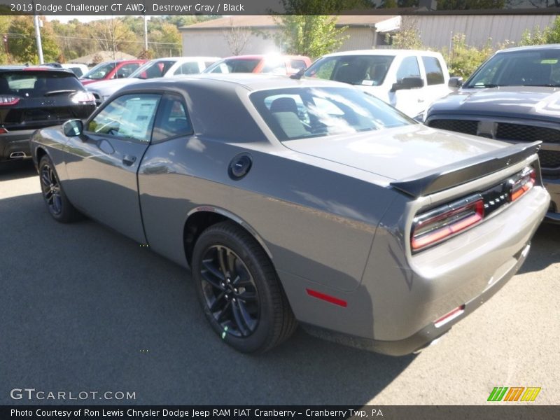 Destroyer Gray / Black 2019 Dodge Challenger GT AWD