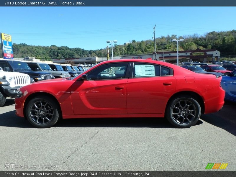 Torred / Black 2018 Dodge Charger GT AWD