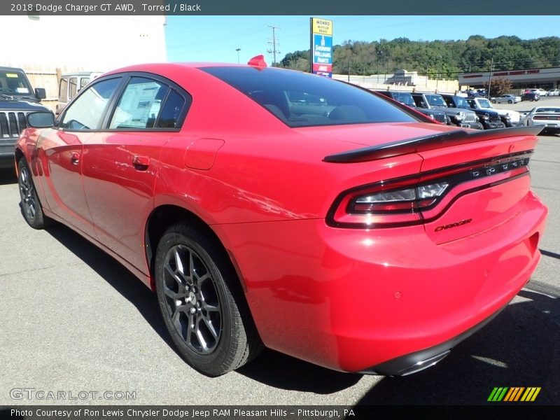 Torred / Black 2018 Dodge Charger GT AWD