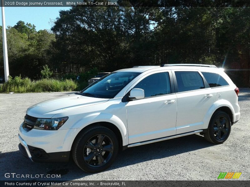 White Noise Tri-Coat / Black 2018 Dodge Journey Crossroad