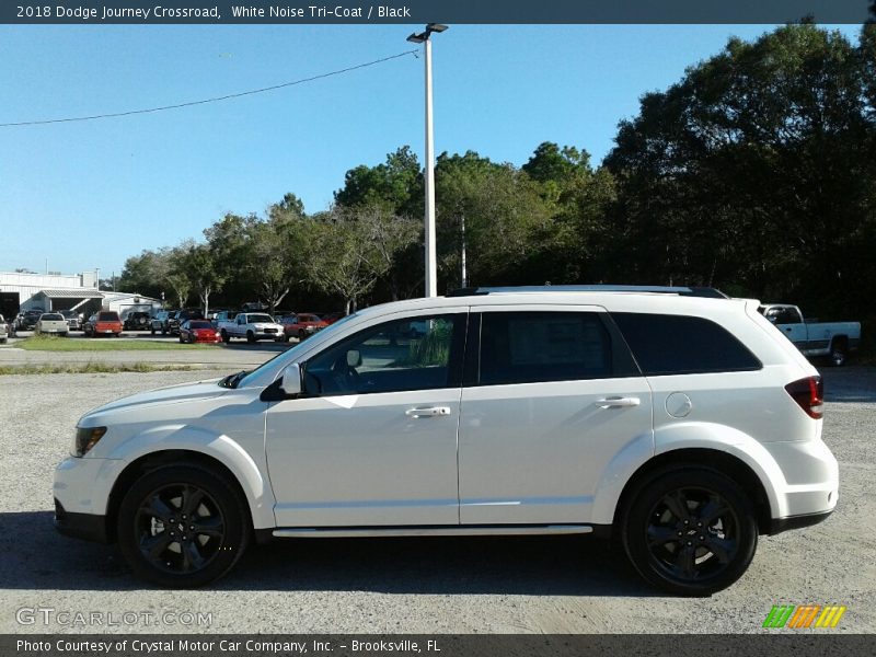 White Noise Tri-Coat / Black 2018 Dodge Journey Crossroad