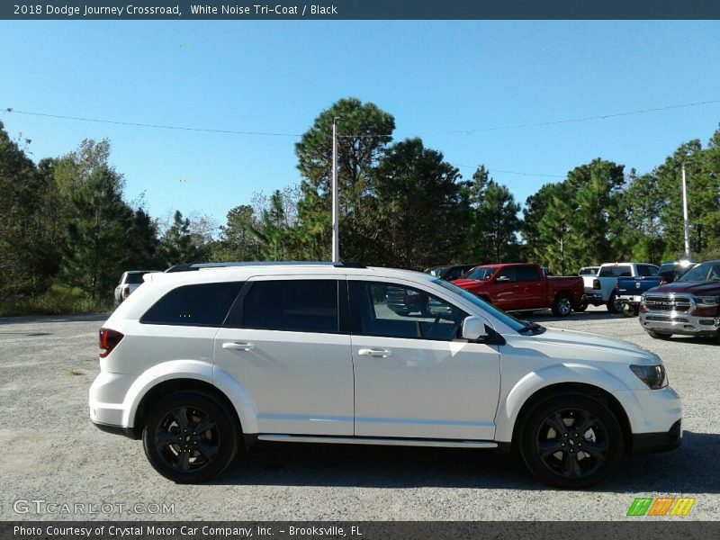 White Noise Tri-Coat / Black 2018 Dodge Journey Crossroad