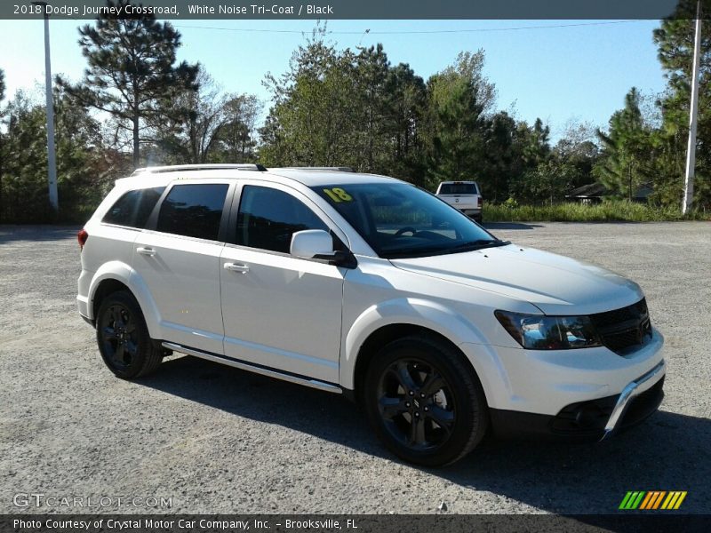 White Noise Tri-Coat / Black 2018 Dodge Journey Crossroad