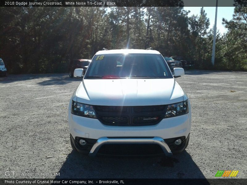 White Noise Tri-Coat / Black 2018 Dodge Journey Crossroad