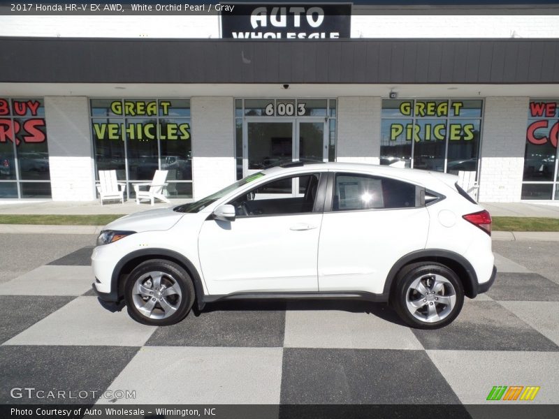 White Orchid Pearl / Gray 2017 Honda HR-V EX AWD
