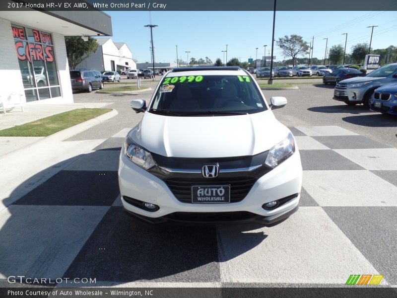 White Orchid Pearl / Gray 2017 Honda HR-V EX AWD