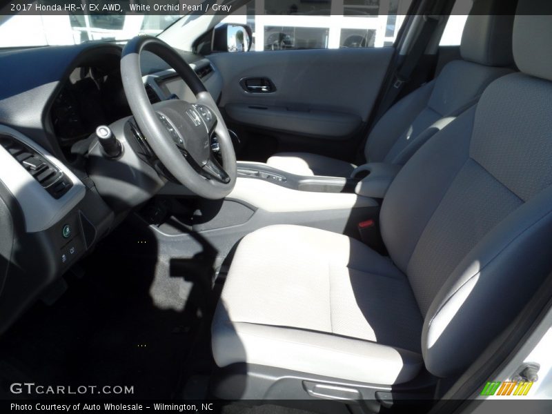 White Orchid Pearl / Gray 2017 Honda HR-V EX AWD