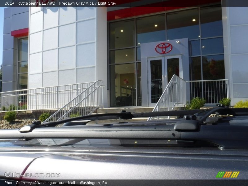 Predawn Gray Mica / Light Gray 2014 Toyota Sienna LE AWD