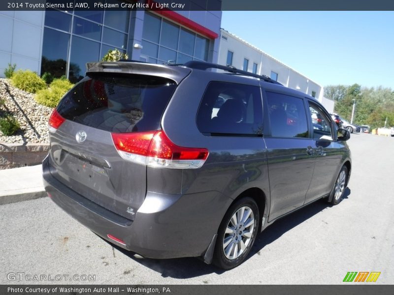 Predawn Gray Mica / Light Gray 2014 Toyota Sienna LE AWD